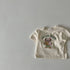 Bear Pink Ball Round Neck Short Sleeve Simple T